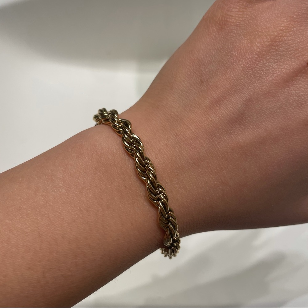 Chunky Rope Bracelet in Gold - Picture 3 of 4